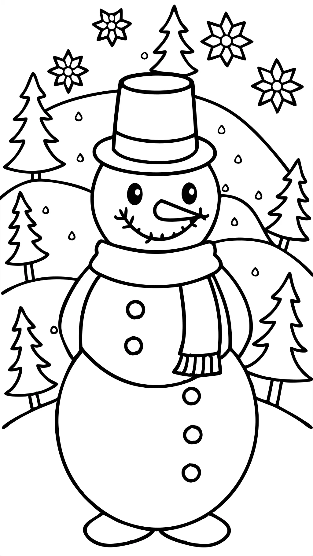 snow man coloring pages